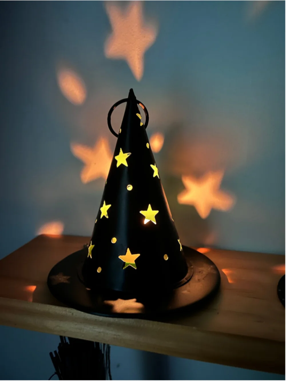 VTG Witch Hat Celestial 90s Star Lantern Candle Tealight